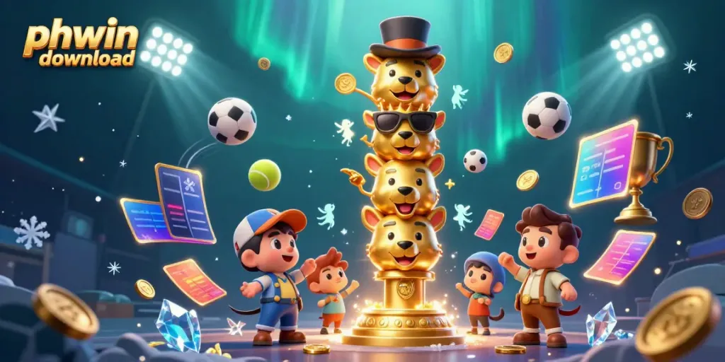 Experience exciting gameplay with phwin download featuring a golden totem and dynamic sports elements.
