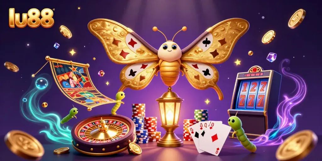 Experience thrilling wins at lu88 with a vibrant casino scene highlighting slots and games.