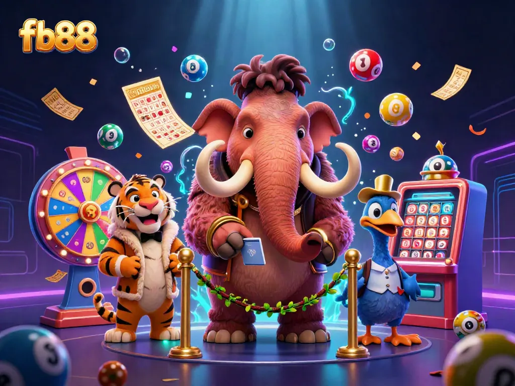 Engage in thrilling experiences at fb88 with a vibrant casino scene full of excitement and dynamic elements.