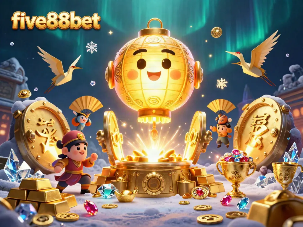 Experience thrill at five88bet with a vibrant casino illustration showcasing gold and lucky symbols.