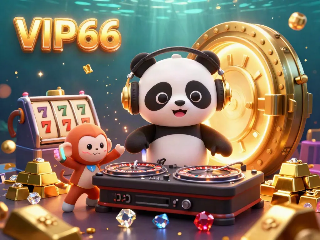 Engage in thrilling VIP66 casino adventures with dynamic characters and vivid slot elements.