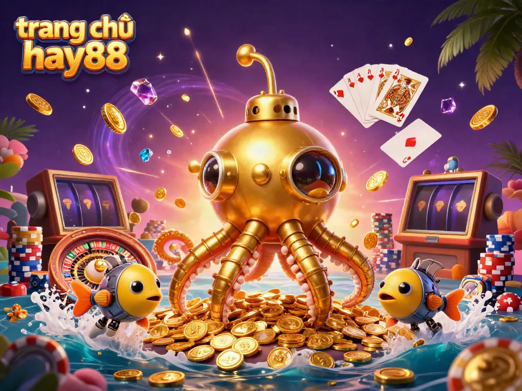 Experience the thrill of gaming at trang chủ hay88 with a vibrant underwater scene filled with treasures and action.