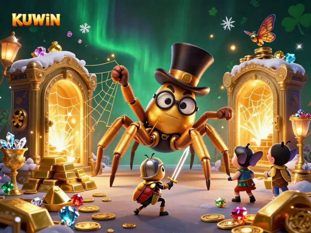 Engage in thrilling gameplay at KUWIN with golden treasures and dynamic casino characters.