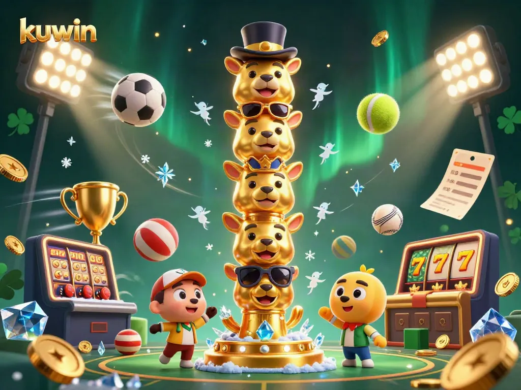 Kuwin offers an engaging gaming experience with dynamic sports betting visuals and vibrant casino elements.